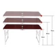 Стол-чемодан складной усиленный для пикника Folding Table с четырьмя стульями, Коричневый - изображение 4