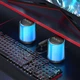 Портативна дротова колонка Hoco BS56 Colorful wired 2in1 (2 динаміка та пульт) 113х87мм 5x2W Black - изображение 6