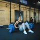 Лента - Эспандер для Фитнеса Текстиль DOMYOS (Среднее Сопротивление) Тренировка Ягодиц и Бедра Серый - изображение 4