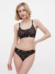 Комплект (топ + трусики-танга) Apriori Bralette String LACE AU-200230 XS Черный (ROZ6400175715) - изображение 1