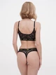 Комплект (топ + трусики-танга) Apriori Bralette String LACE AU-200230 XS Черный (ROZ6400175715) - изображение 4