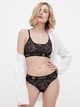 Комплект (топ + трусики-танга) Apriori Bralette String LACE AU-200230 XS Черный (ROZ6400175715) - изображение 5