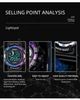 Часы наручные мужские тактические спортивные Blue-Purple - изображение 6