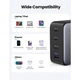Зарядний пристрій Ugreen 4xUSB 100W GAN (USB-A+3USB-C) Tech Fast Charger CD226 Grey (90575) - зображення 5