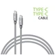 Дата кабель USB-C to USB-C 1.0m CBGNYTT1 60W Grey Intaleo (1283126559501) - зображення 1