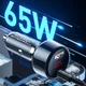 Зарядний пристрій Essager Torch Digital Display Car Charger 65W Blue (ECCPD-HJ03) - зображення 3