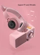 Беспроводные детские Наушники с кошачьими Ушками с подсветкой с FM-Радио с MicroSD CatEar BT028C Розовые - изображение 10