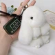 Брелок из меха Кролик 14см Белый - изображение 1