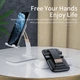 Держатель для телефона Essager Knight Foldable Desk Mobile Phone Holder Stand White (EZJZM-QS02) - изображение 2