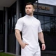 Мужская льняная рубашка с коротким рукавом белая 2XL 1-0418-2XL - изображение 2