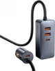 Автомобільний зарядний пристрій Baseus 2USB + 2Type-C Share Together with Extension Cord 120W (CCBT-A0G) - зображення 2