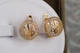Серьги Xuping Jewelry герб Слава Украине 1.3 см золотистые - изображение 1