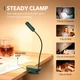 Настольная лампа аккумуляторная Glocusent Mini clip-on Book light 1600/3000/5000K 80h green - изображение 4