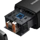Мережевий зарядний пристрій адаптер Baseus QC3.0+PD3.0 20W USB+Type-C 3A швидка зарядка для телефону чорний - зображення 5