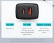 Мережевий зарядний пристрій адаптер Baseus QC3.0+PD3.0 20W USB+Type-C 3A швидка зарядка для телефону чорний - зображення 10