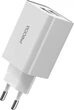 Мережевий зарядний пристрій Proda PD-A28i 2 х USB порти 2.4 A + USB Ligthtning кабель 1 м Білий - зображення 1