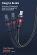 Магнітний кабель USLION USB Type-C 3A для швидкої зарядки та передачі данних Red 1м (US0163R.1) - зображення 5