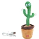Яктус повторюшка tiktok, Інтерактивна іграшка dancing cactus, Іграшка музичний кактус SO-14 - изображение 4