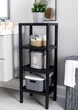 Стеллаж этажерка на 4 полки, M&T Displays, пластик, 38х29х100 см, черный - изображение 2
