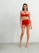 Комплект жіночої білизни зі шнурівкою червоний 2134/2 Simply sexy М - зображення 2