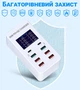 Мультизарядное устройство на 8 портов с экраном и быстрой зарядкой Digital Lion WLX-A8T зарядная станция: USB-A×4, USB-A QC 3.0×2, Type-C×2, 60W - изображение 7