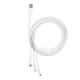 Кабель потрійний 3 конектори Baseus Superior Series USB to M+L+C 1.5m - зображення 1