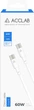 Кабель ACCLAB PwrX 60W Type-C to Type-C 1.2 м PD QC White (1283126559563) - изображение 2