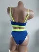 Женский купальный раздельный в рубчик с завышенной талией New Style S синий (6-125) - изображение 4