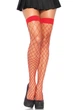 Чулки в крупную сетку Leg Avenue Fence Net Thigh Highs One Size Красные - изображение 1
