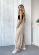 Летний комбинезон женский с широкими штанами 4076034 2XL-3XL (56-58) Поликоттон бежевый - изображение 3