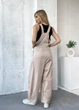 Летний комбинезон женский с широкими штанами 4076034 2XL-3XL (56-58) Поликоттон бежевый - изображение 4
