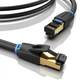 Патч-корд RJ45-RJ45 Vention LAN CAT8 SFTP 40Gbps 2000MHz Copper PVC Round 2m Black (IKABH) - изображение 6