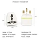 Перехідник під Англійську розетку, тип А, білий (адаптер) - зображення 4