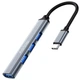USB Type-C хаб, концентратор / розгалужувач для ноутбука Addap UH-05C, на 4 порти USB, Gray (7809) - зображення 2
