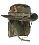 Панама тактична Mil-Tec З хвостом S Камуфляж BRIT.BOONIE R/S M.NECKFLAP WOODLAND (12326120-902-S) - зображення 1