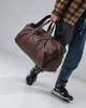 Спортивна дорожня сумка з кишенею для взуття 35L Brown на 2 відділення зерниста - зображення 2