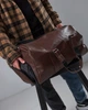 Спортивна дорожня сумка з кишенею для взуття 35L Brown на 2 відділення зерниста - зображення 4
