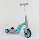 Самокат трансформер 3 в 1 Best Scooter JT 10181 світло звук Сіро-блакитний - зображення 3
