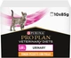 Упаковка влажного диетического корма для взрослых котов Pro Plan Veterinary Diets UR ST/OX Urinary для растворения и снижения образования струвитных камней, с курицей 10x85 г - изображение 1