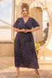 Платье с запахом Tatiana САМИРА синее 60 - изображение 3