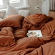 Комплект постельного белья Еней-Плюс Семейный 145x210х2 см Luxe-0003 коричневый Microfiber (4820001332193) - изображение 2