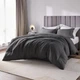 Комплект постільної білизни Еней-Плюс Полуторний 145x210 см Luxe-0008 сірий Microfiber (4820001331929) - зображення 2