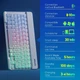 Универсальная беспроводная Bluetooth клавиатура + мышка с RGB подсветкой 25х15см Белая - изображение 3