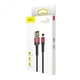 Кабель для быстрой зарядки Baseus Cafule Cable Special Edition USB For iP 1m Кабель для iPhone (CALKLF-G91) Red+Black - изображение 6