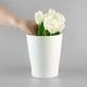 Горщик (ваза-кашпо) для квітів MBM HOME Білий (DH-FLOWERS-29 WHITE) - зображення 4
