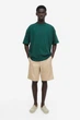 Футболка H&M Oversized Fit M зеленый 1074658021 - изображение 2