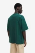 Футболка H&M Oversized Fit M зеленый 1074658021 - изображение 4