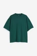 Футболка H&M Oversized Fit M зеленый 1074658021 - изображение 6