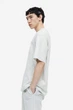 Футболка H&M Relaxed Fit M светло серый меланж 1003662026 - изображение 3