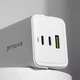 Сетевое зарядное устройство Proove PD-02 GaN |2Type-C/USB, 65W/16A, PD/QC4.0+| с розеткой и кабелем 1.5м. White - изображение 4